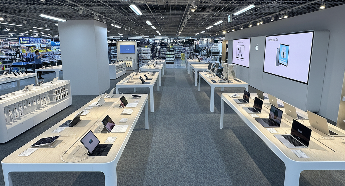 選択的流通の例｜大手家電量販店のAppleコーナー