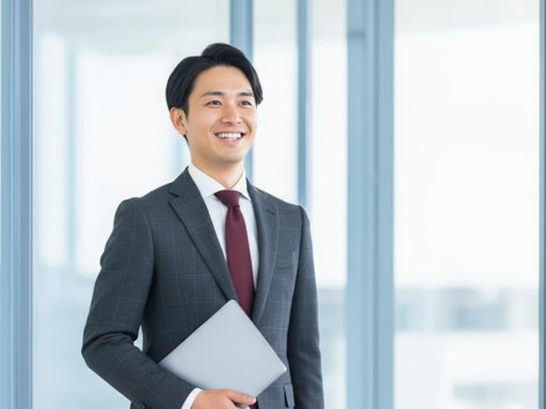 一つの指標で迷いがない様子のサラリーマン