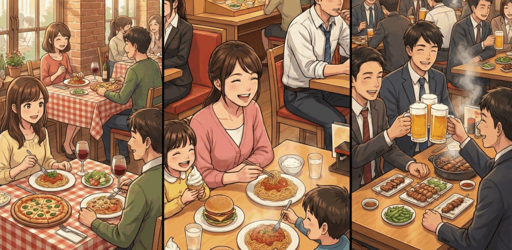 一般的な飲食店のセグメント